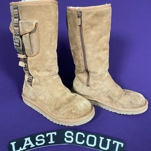 UGG Cargo Zip Up Buckle Tall Boots Sz 4 US